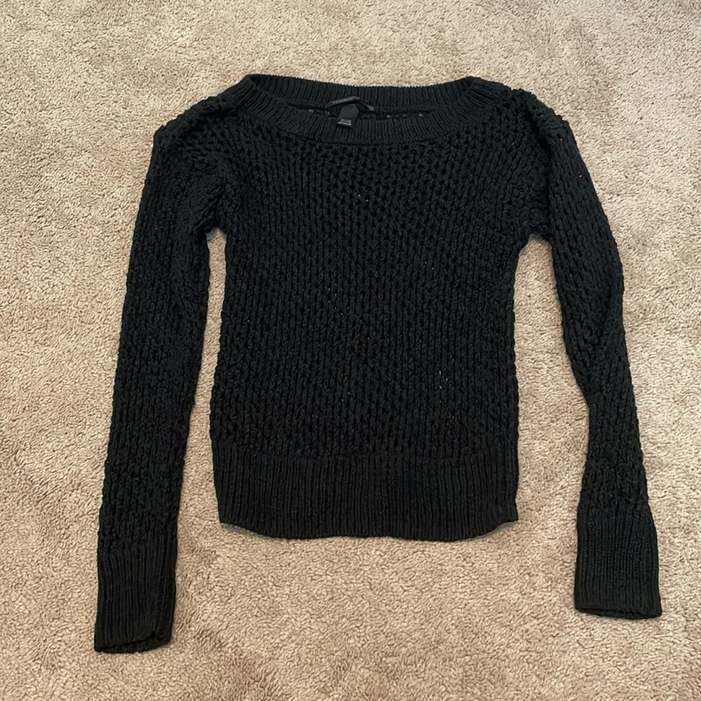 Black open-knit sweater from Victoria’s Secret